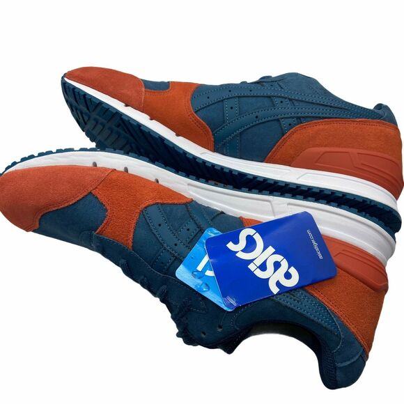 Asics Running Shoes Men's Gel Lyte Mt H6HOL Blue Orange Lace Up Low Top Sz 12.5 - Picture 4 of 10